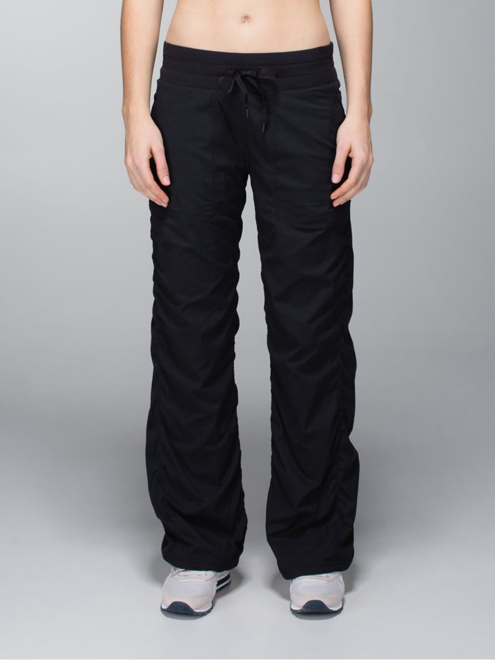 lululemon athletica Black Drawstring Wide-Leg Track Pants